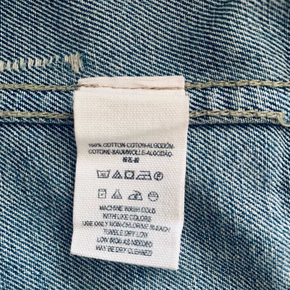 Free People Distressed Knit Hooded Jean Jacket Blue Gray Women’s L Y2k Grunge - Picture 10 of 10